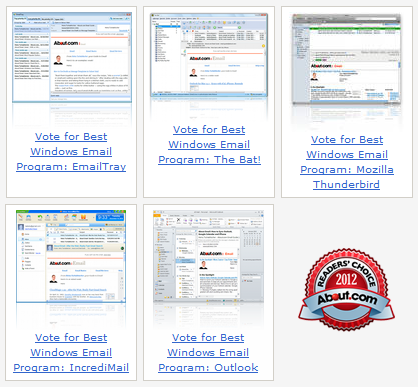 About.com Readers Awards: Vote for EmailTray as the best email client for Windows 2012 About.com Readers Awards: Best email client for Windows 2012