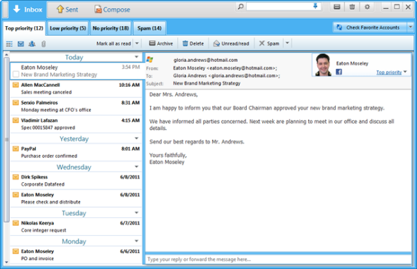 EmailTray 3.0 - a lightweight email client for Windows