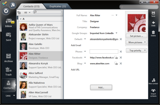 Manage Your Email Contacts with The EmailTray Address Book