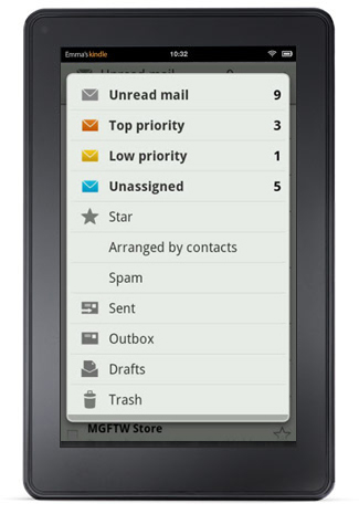 kindle-fire-emailtray The EmailTray Mail App for Android